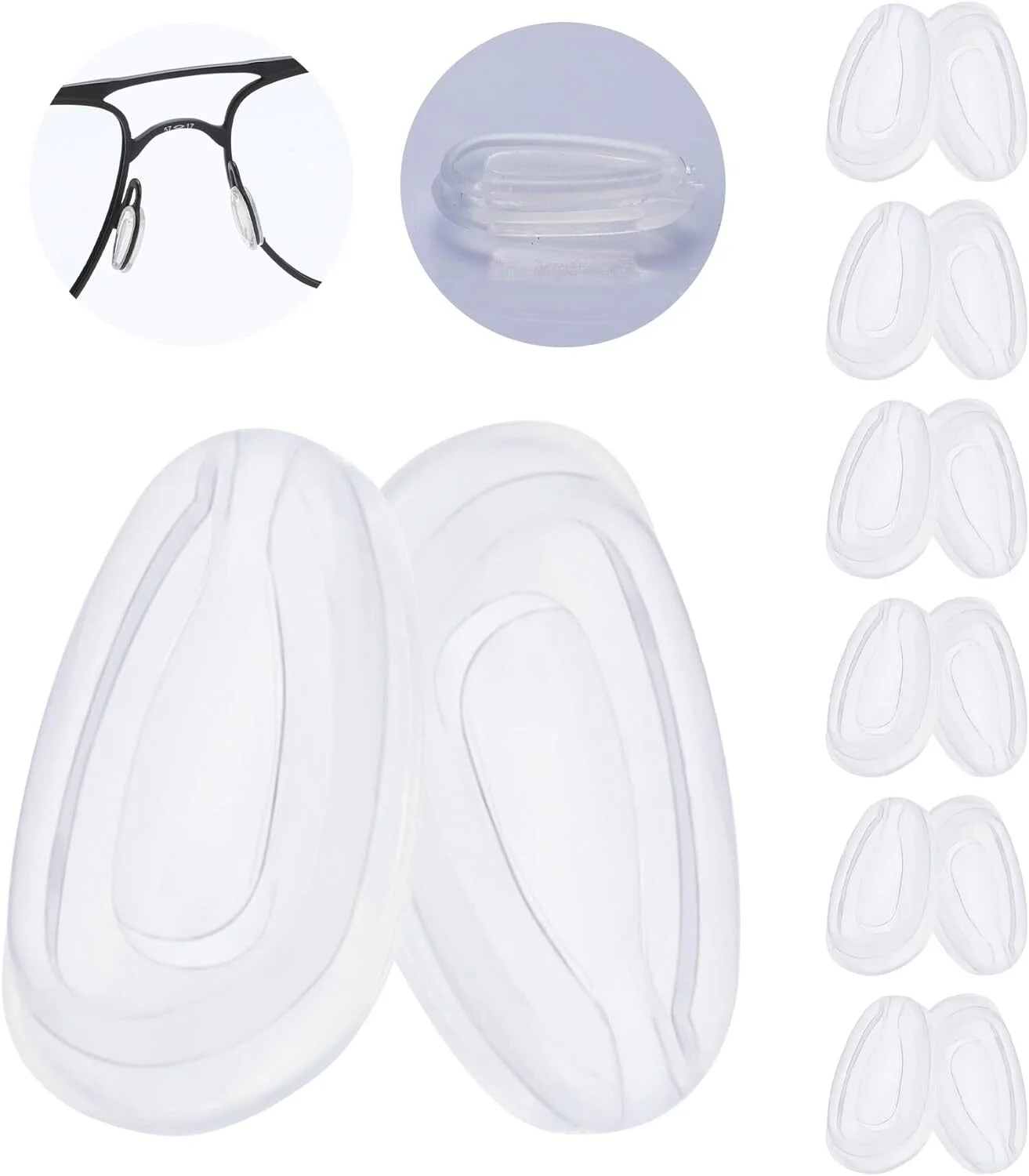 6 Pairs Nose Pads Nosepiece Replacement for Oakley Gauge 3.1 OX5126 Eyeglasses